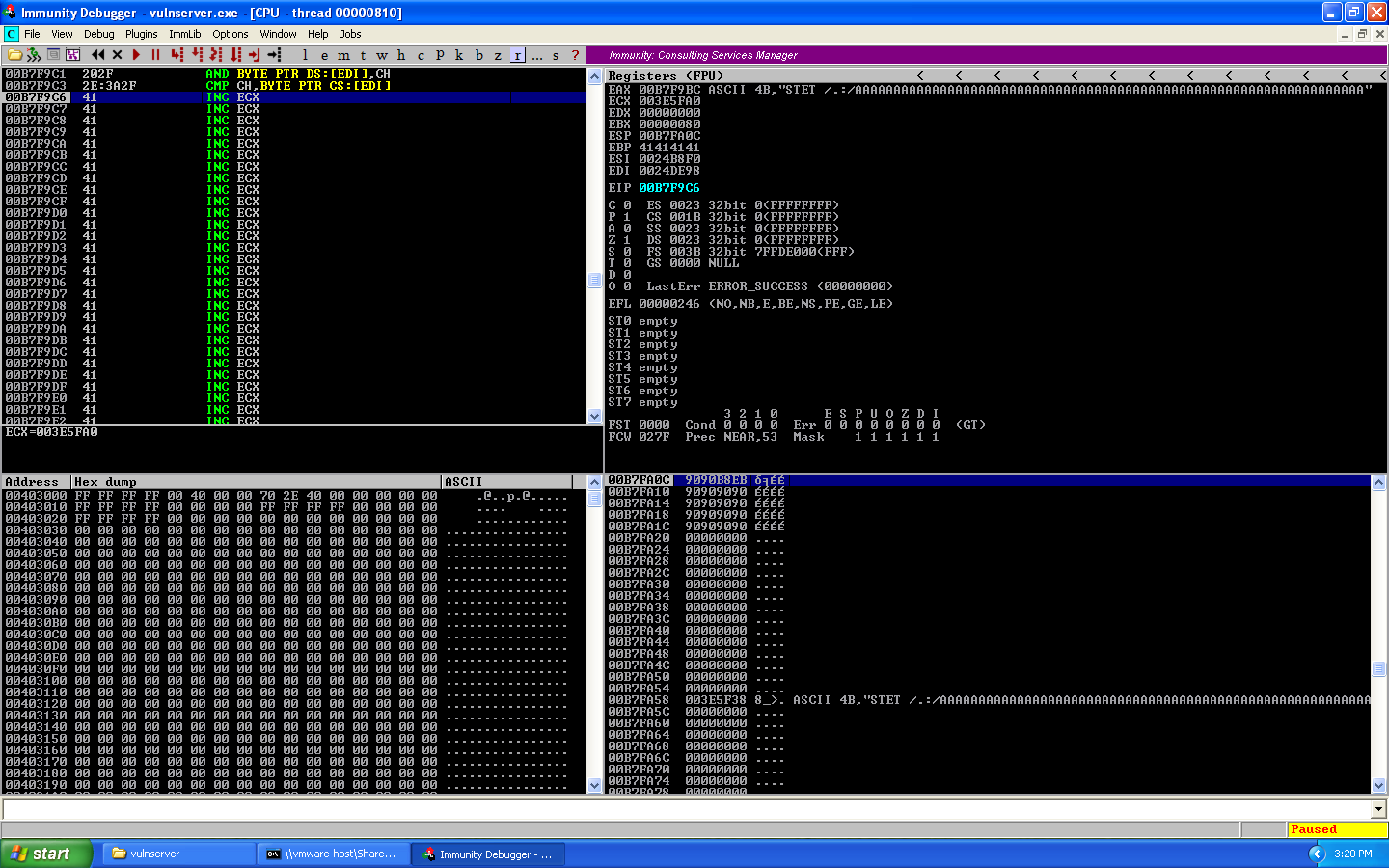 First byte of our buffer